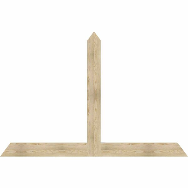Ekena Millwork Portland Rough Sawn Timber Gable Bracket, Douglas Fir, 84"W x 56"H x 4"D x 6"F, 16/12 Pitch GBW084X56X0406POR00RDF - main